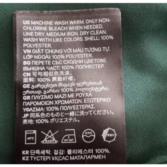 H&M DARK GREEN SLIT FRONT DRESS SZ.4 EUC. - Picture 9 of 9